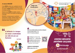 Folheto Pré-Escolar Centro Infantil António Calcada